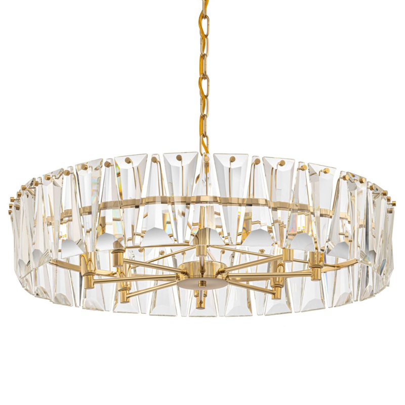 Люстра Ruby Crystal Chandelier Gold 75 Глянцевое золото Прозрачное Стекло Люстра Ruby Crystal Chandelier Gold 75 Глянцевое золото Прозрачное Стекло в Рязани | Loft Concept