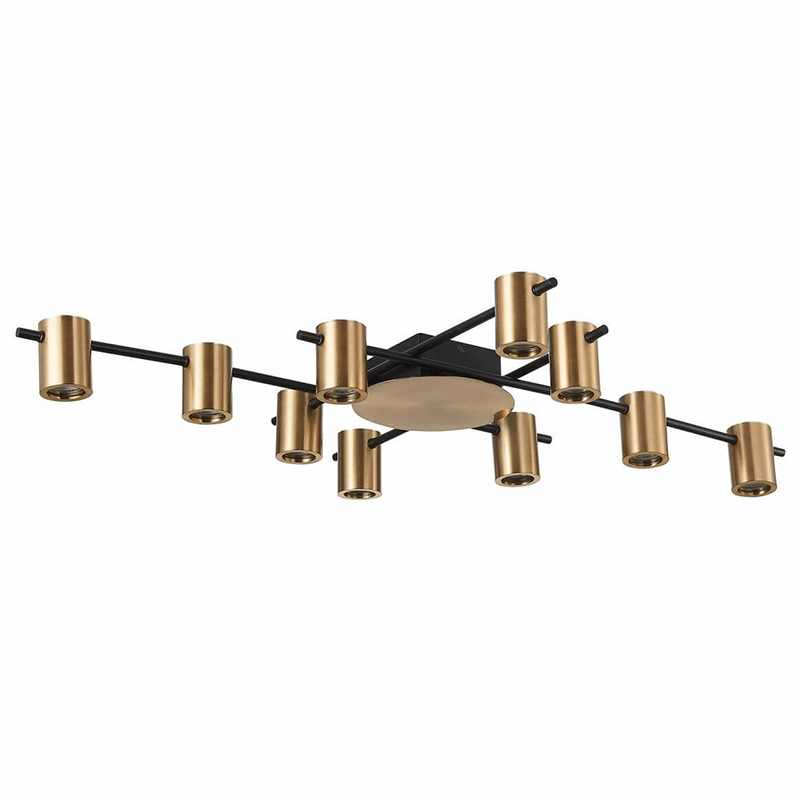 Потолочный светильник Aigle Ceiling Light 10 Черный Латунь Потолочный светильник Aigle Ceiling Light 10 Черный Латунь в Рязани | Loft Concept
