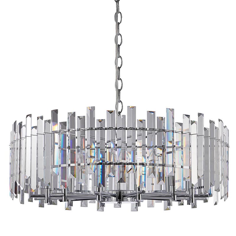 Люстра Langley Chandelier chrome 80 Хром Прозрачный Люстра Langley Chandelier chrome 80 Хром Прозрачный в Рязани | Loft Concept