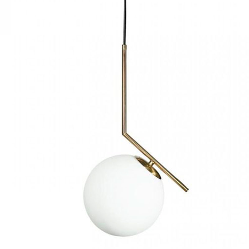 Светильник подвесной Flos IC Lighting Gold Pendant Lamp Золотой Белый Светильник подвесной Flos IC Lighting Gold Pendant Lamp Золотой Белый в Рязани | Loft Concept