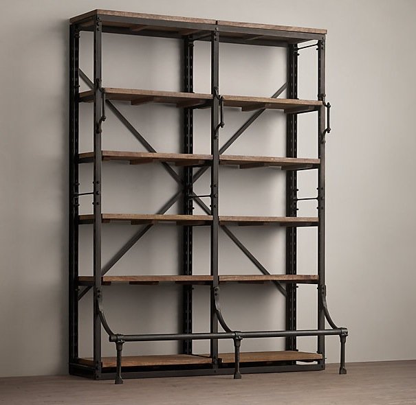 Стеллаж Vintage Iron Stella Double Стеллаж Vintage Iron Stella Double в Рязани | Loft Concept