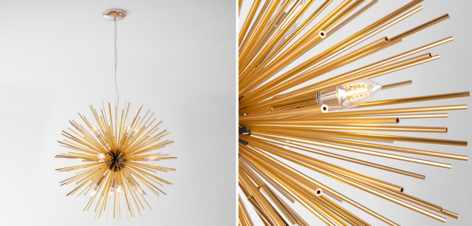 Huge Sputnik Chandelier Gold and Black Huge Sputnik Chandelier Gold and Black - Loft-Concept в Рязани