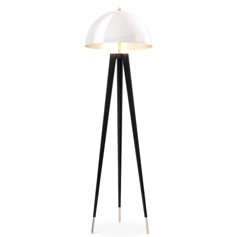 Торшер Eichholtz Floor Lamp Coyote Nickel Никель Черный Торшер Eichholtz Floor Lamp Coyote Nickel Никель Черный в Рязани | Loft Concept