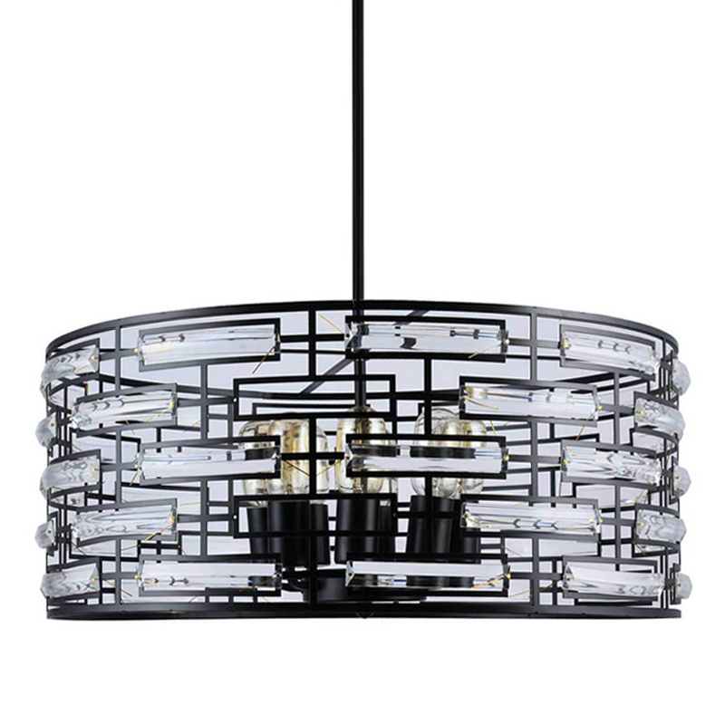 Люстра Metal Coil chandelier 60 Черный Люстра Metal Coil chandelier 60 Черный в Рязани | Loft Concept