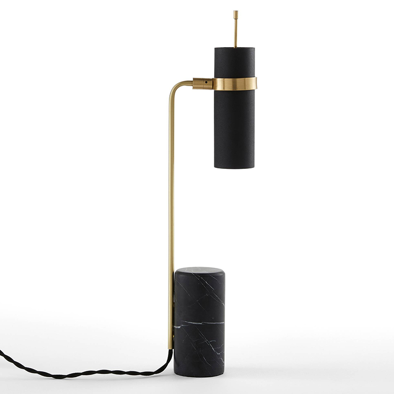 Настольная лампа Detlef Table lamp black marble Черный Мрамор Nero Латунь Настольная лампа Detlef Table lamp black marble Черный Мрамор Nero Латунь в Рязани | Loft Concept