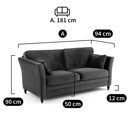 Диван с обивкой из велюра зеленый Gibbs Dark Green Sofa Диван с обивкой из велюра зеленый Gibbs Dark Green Sofa в Рязани