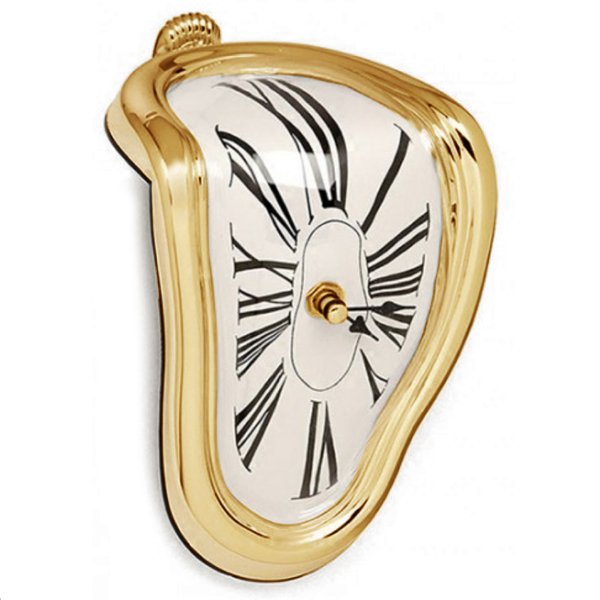 Часы Salvador Dali Soft Clock Gold Золотой Черный Часы Salvador Dali Soft Clock Gold Золотой Черный в Рязани | Loft Concept