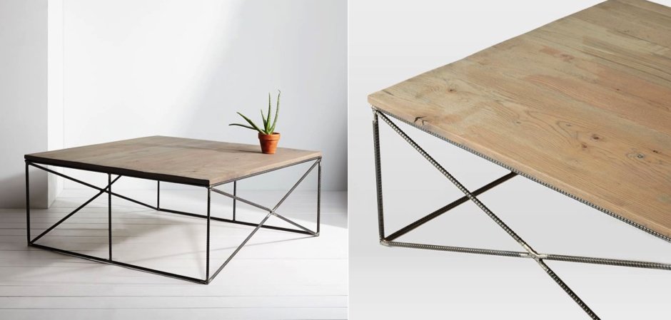 Журнальный стол Industrial Rust Fixtures Coffee Table Журнальный стол Industrial Rust Fixtures Coffee Table - Loft-Concept в Рязани