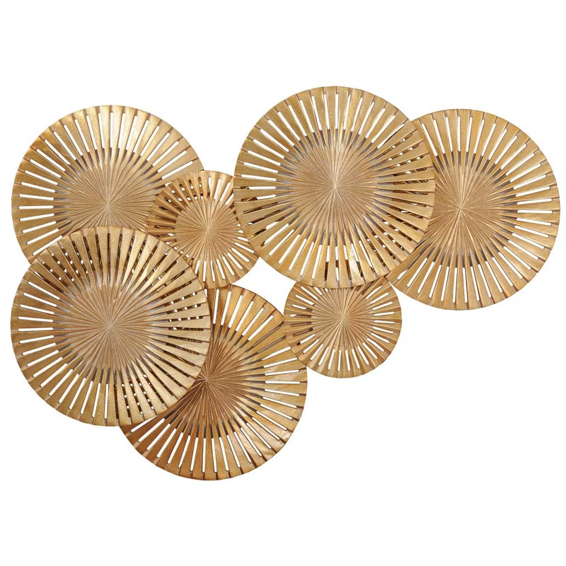 Арт-объект Apollo Gold Wall Plaque Disc gap 7 Золотой Арт-объект Apollo Gold Wall Plaque Disc gap 7 Золотой в Рязани | Loft Concept