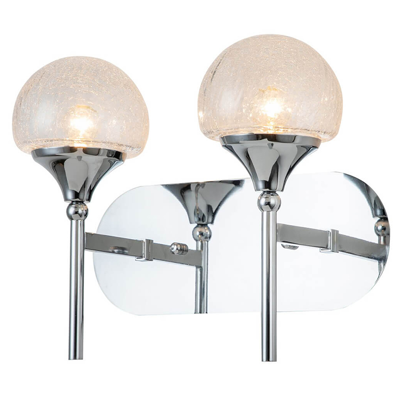 Бра Lluis two Wall Lamp Хром Прозрачный в Рязани | Loft Concept 