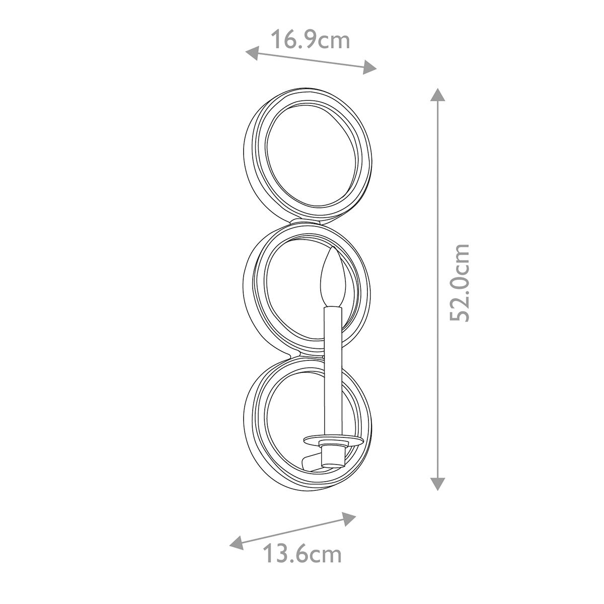 Бра в виде трех круглых зеркал Kichler в Рязани