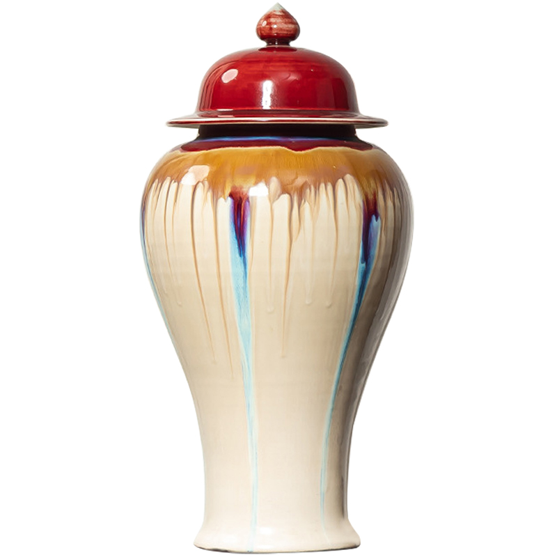 Ваза Beige Colored Rainbow Vase Красный Бежевый Мульти Ваза Beige Colored Rainbow Vase Красный Бежевый Мульти в Рязани | Loft Concept