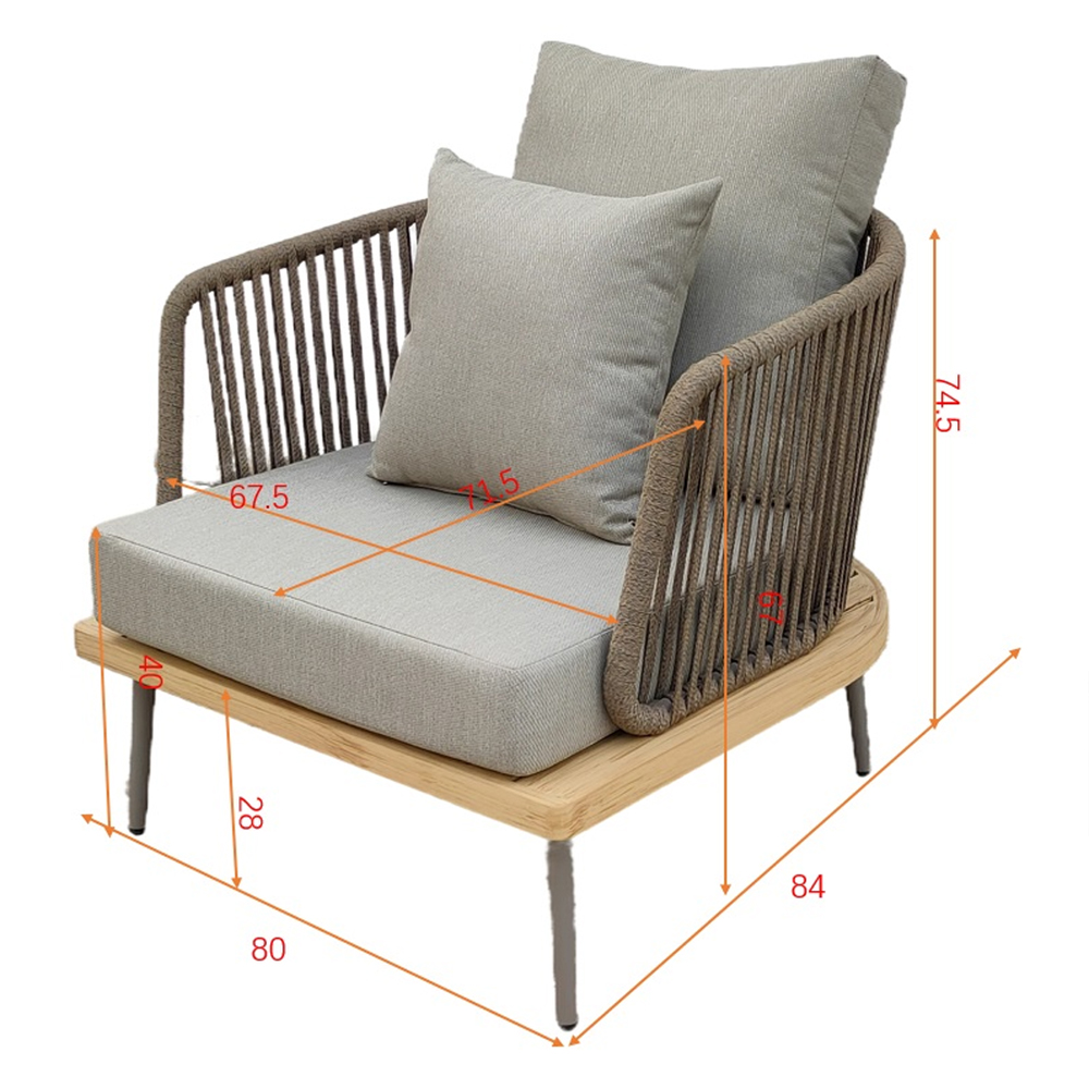 Кресло уличное серое Street Comfort Кресло уличное серое Street Comfort в Рязани
