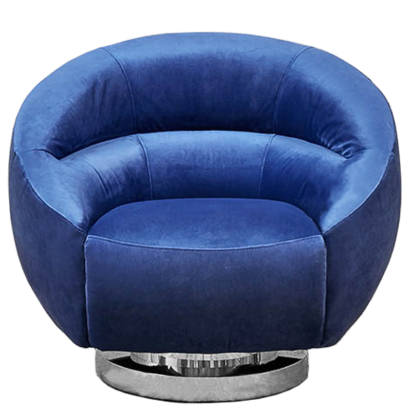 Кресло Bombalu Armchair Синий Хром Кресло Bombalu Armchair Синий Хром в Рязани | Loft Concept