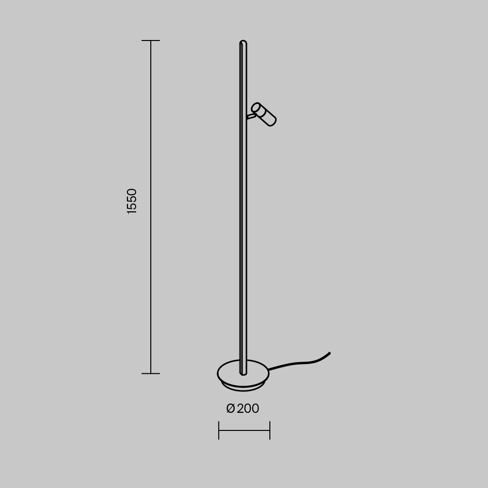 Напольный светильник Thin 3000К 14Вт в Рязани