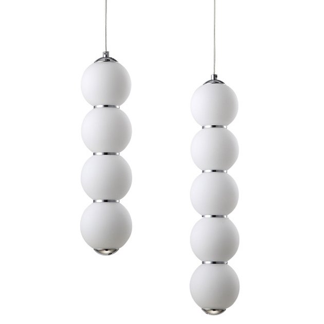 Светильник PEARLS Suspension Pendant Lamp A-B Белый Хром Светильник PEARLS Suspension Pendant Lamp A-B Белый Хром в Рязани | Loft Concept
