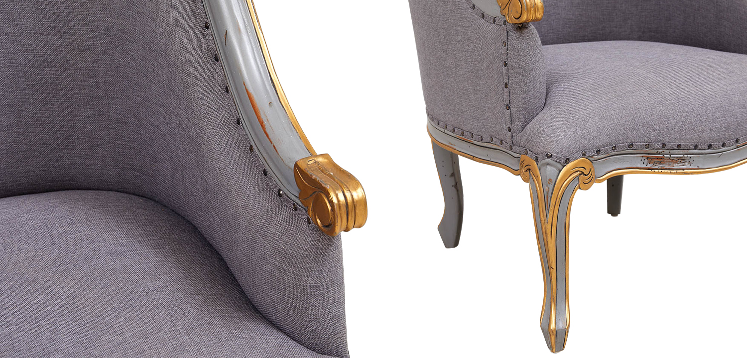 Кресло Fabienne French Seating Armchair Grey - фото №1