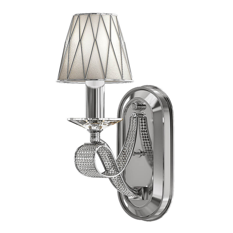 Бра Franseza Sconce chrome Хром Белый Бра Franseza Sconce chrome Хром Белый в Рязани | Loft Concept