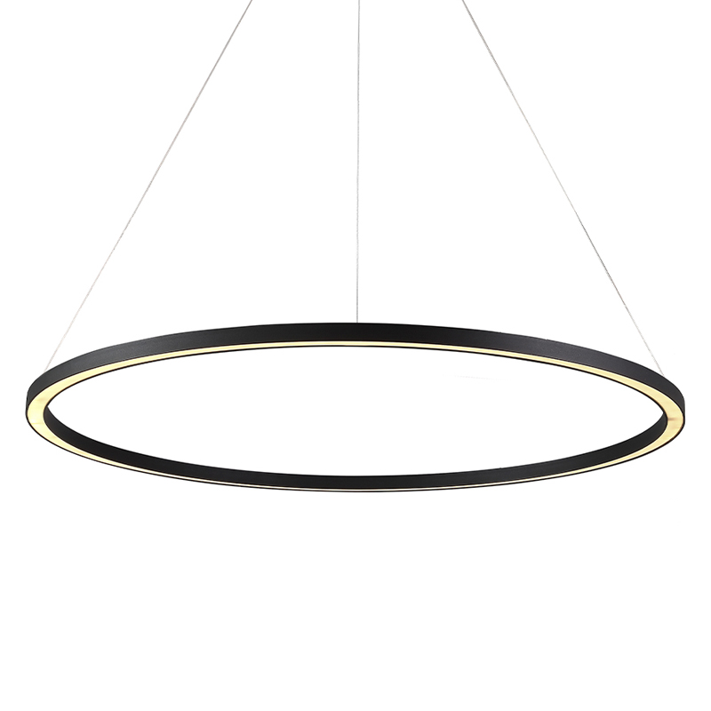 Люстра подвесная светодиодная кольцевая Ring Horizontal Черный Белый Золотой Люстра подвесная светодиодная кольцевая Ring Horizontal Черный Белый Золотой в Рязани | Loft Concept