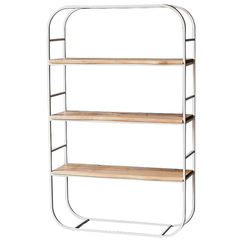 Стеллаж Fulton Industrial Metal Rust Rack Древесина Белый Стеллаж Fulton Industrial Metal Rust Rack Древесина Белый в Рязани | Loft Concept