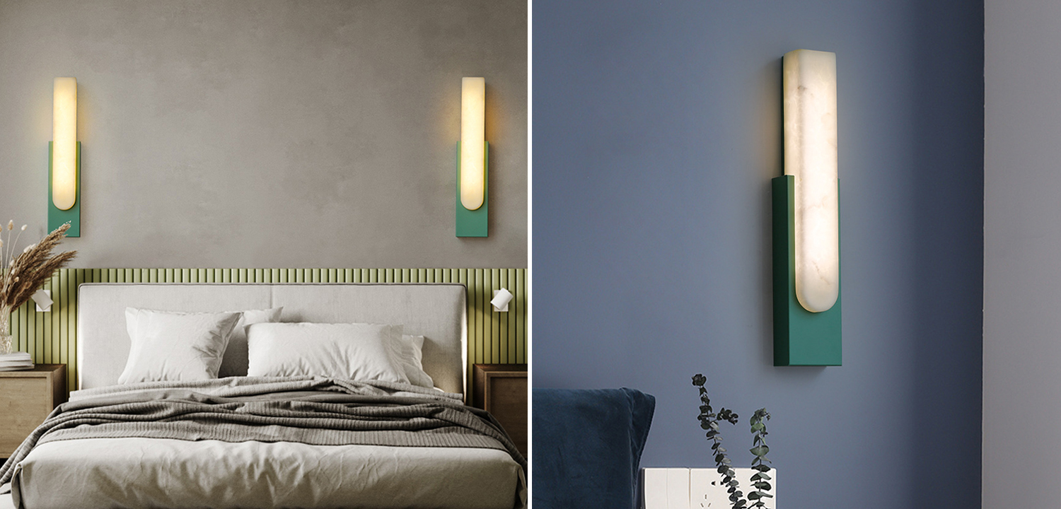 Бра MIRCA светильник с имитацией мрамора Зеленый - фото