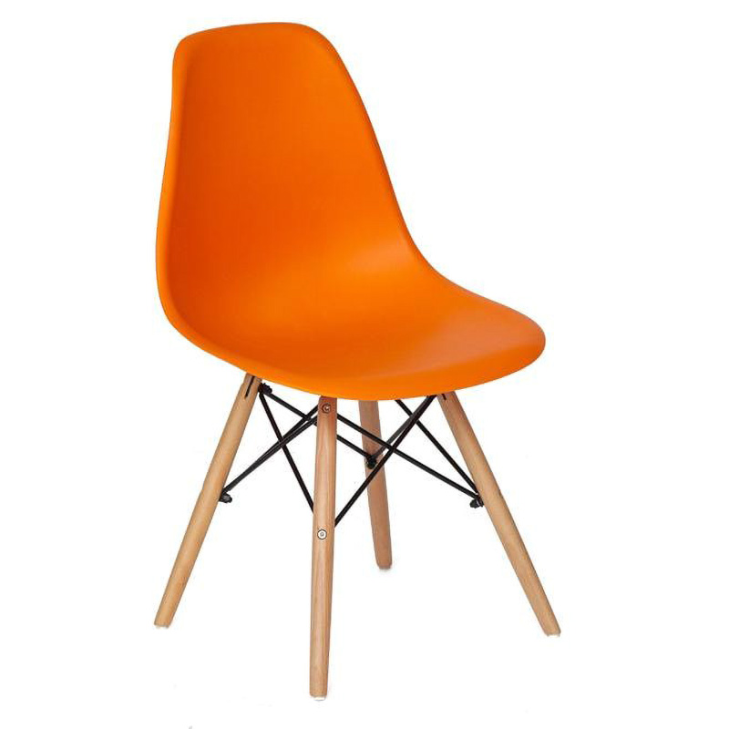 Стул DSW orange Оранжевый Древесина Стул DSW orange Оранжевый Древесина в Рязани | Loft Concept