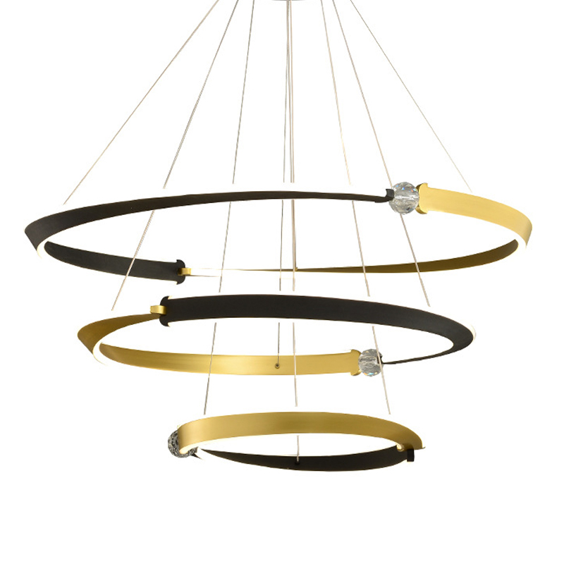Люстра Кольца Ring Horizontal Cyril Три кольца Черный Золотой Черный Золотой Люстра Кольца Ring Horizontal Cyril Три кольца Черный Золотой Черный Золотой в Рязани | Loft Concept