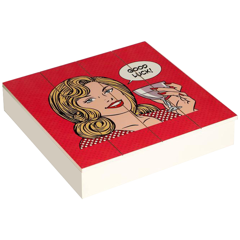 Шкатулка Pop Art Girl red Красный Белый Шкатулка Pop Art Girl red Красный Белый в Рязани | Loft Concept