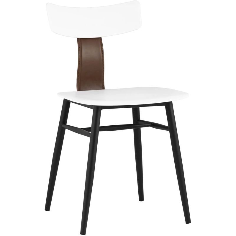 Стул ANT White Eco-Leather Белый Коричневый Черный Стул ANT White Eco-Leather Белый Коричневый Черный в Рязани | Loft Concept