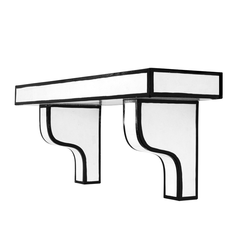 Полка Seletti Cut & Paste 60 см Белый Черный Полка Seletti Cut & Paste 60 см Белый Черный в Рязани | Loft Concept