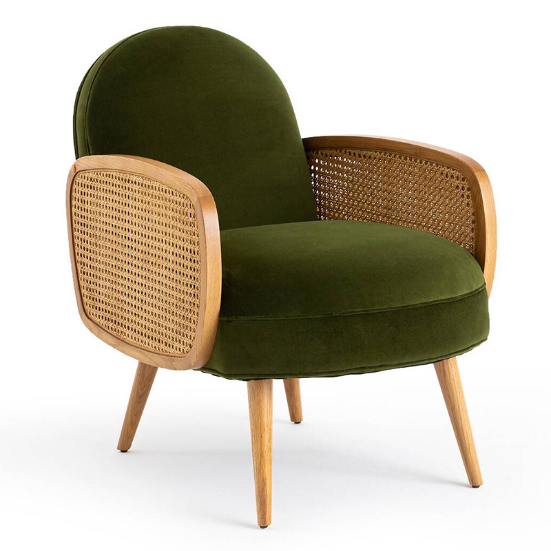 Кресло Morten Wicker Green Armchair Зеленый в Рязани | Loft Concept 