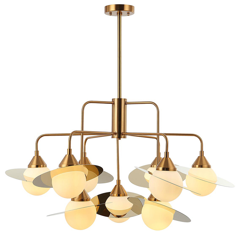 Люстра Phainon Gold Chandelier 9 Золотой Белый Люстра Phainon Gold Chandelier 9 Золотой Белый в Рязани | Loft Concept