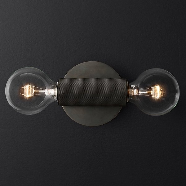 Бра RH Utilitaire Inline Sconce Black Темная бронза в Рязани | Loft Concept 