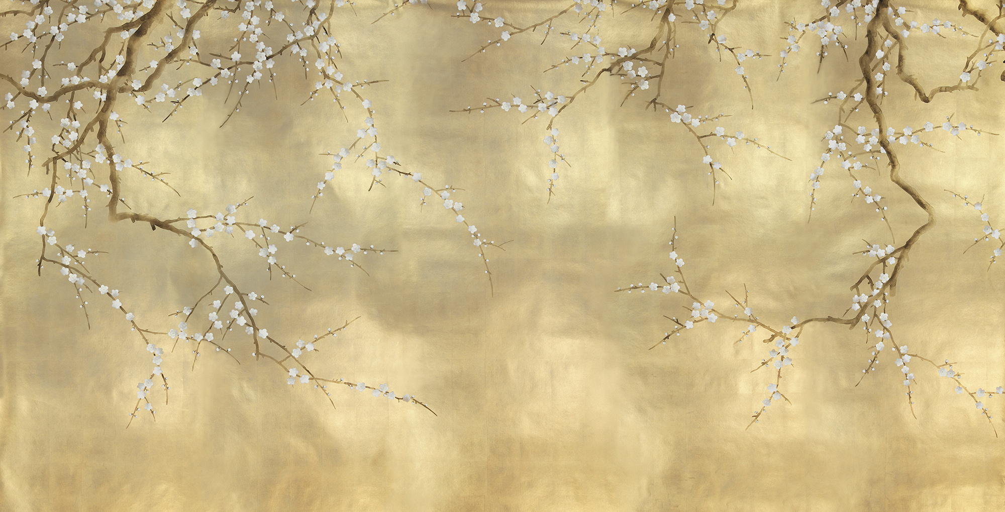 Обои ручная роспись Plum Blossom Colourway SC-231 on Krugerrand gilded paper Обои ручная роспись Plum Blossom Colourway SC-231 on Krugerrand gilded paper - постер Loft-Concept в Рязани
