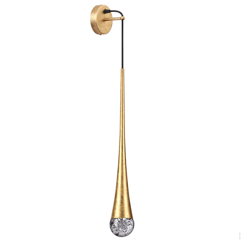 Бра Golden Drop Lamp Золотой Прозрачное Стекло Бра Golden Drop Lamp Золотой Прозрачное Стекло в Рязани | Loft Concept