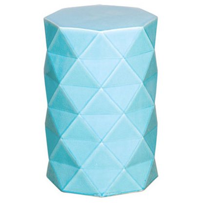 Керамический табурет Octagon Geometric Blue Голубой Керамический табурет Octagon Geometric Blue Голубой в Рязани | Loft Concept