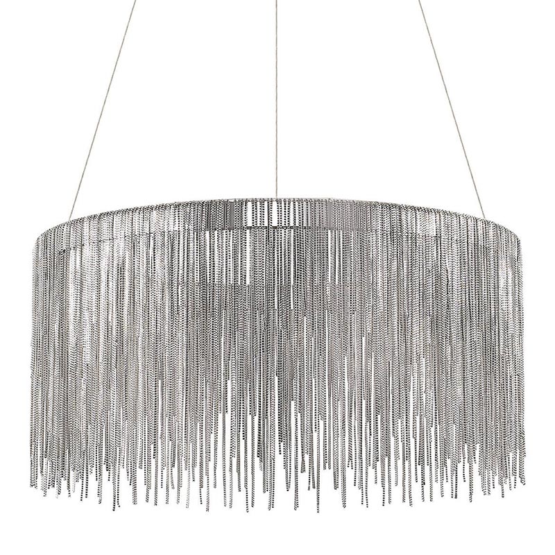 Люстра Atlantis Chain Chandelier Round Chrome Хром Люстра Atlantis Chain Chandelier Round Chrome Хром в Рязани | Loft Concept