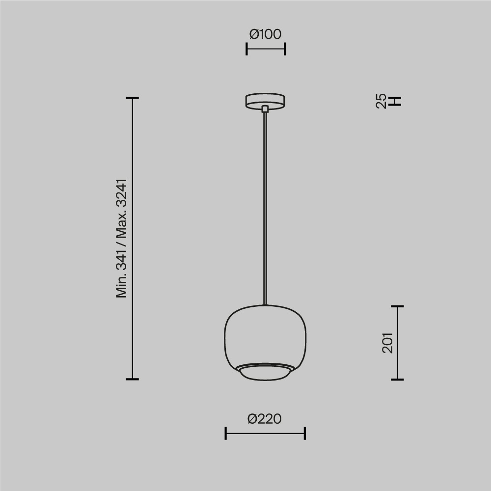 Подвесной светильник Brio Черный 3000К 12Вт в Рязани