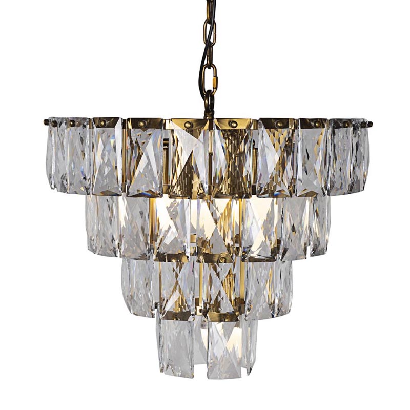 Люстра Tiers Crystal Light Chandelier brass 7 Латунь Люстра Tiers Crystal Light Chandelier brass 7 Латунь в Рязани | Loft Concept