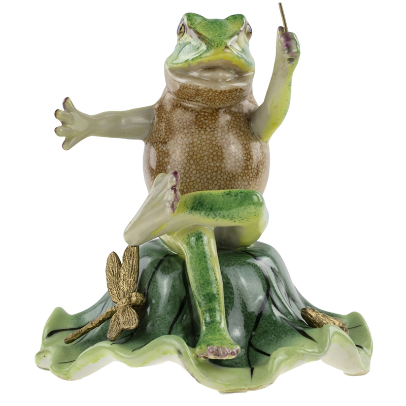Статуэтка Frog Bandmaster Зеленый Золотой Статуэтка Frog Bandmaster Зеленый Золотой в Рязани | Loft Concept