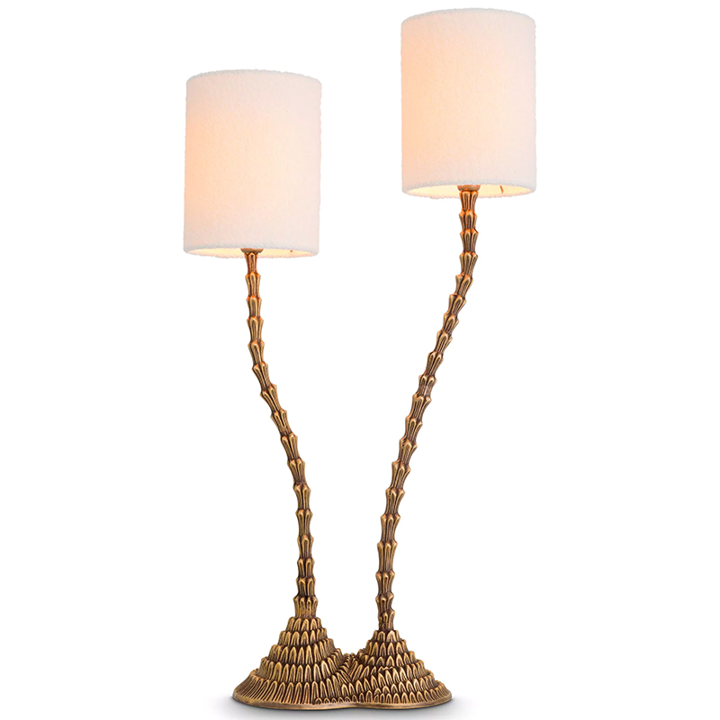 Настольная лампа Eichholtz Table Lamp Forenza Латунь Белый Настольная лампа Eichholtz Table Lamp Forenza Латунь Белый в Рязани | Loft Concept