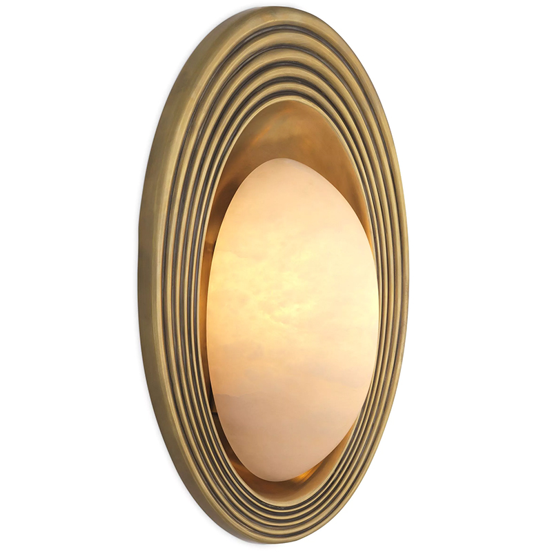 Бра Eichholtz Wall Lamp Savono Латунь Античная полированная Белый Бра Eichholtz Wall Lamp Savono Латунь Античная полированная Белый в Рязани | Loft Concept