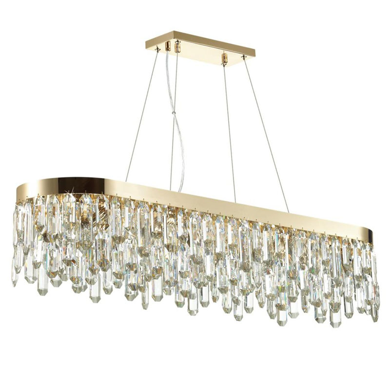 Люстра Crystal Polyhedrons Linear Gold Глянцевое золото Прозрачное Стекло Люстра Crystal Polyhedrons Linear Gold Глянцевое золото Прозрачное Стекло в Рязани | Loft Concept