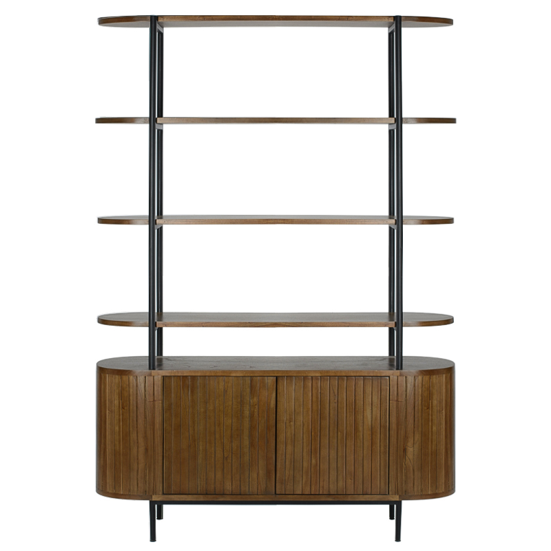 Стеллаж Rockwell Wood Rack Коричневый Черный Стеллаж Rockwell Wood Rack Коричневый Черный в Рязани | Loft Concept
