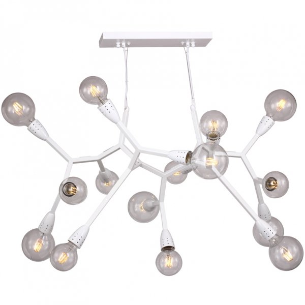 Люстра Polygon Chandelier 15 White Белый Люстра Polygon Chandelier 15 White Белый в Рязани | Loft Concept