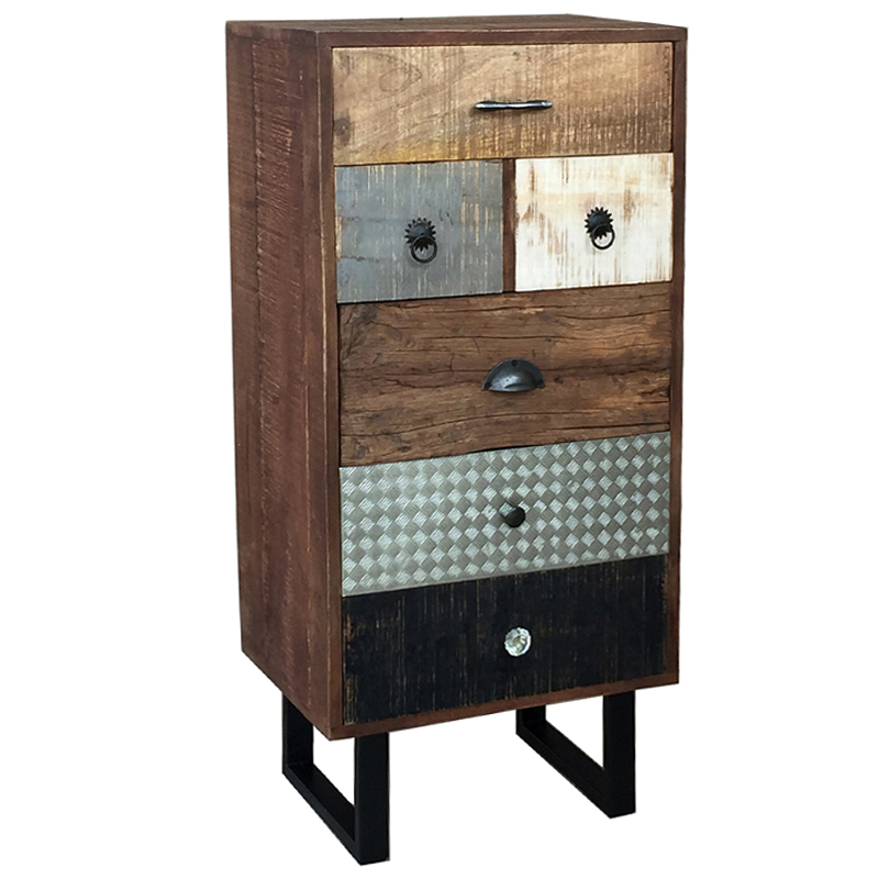 Высокий комод ручной работы Handmade Wooden Коричневый Серебряный Черный Серый Белый Высокий комод ручной работы Handmade Wooden Коричневый Серебряный Черный Серый Белый в Рязани | Loft Concept