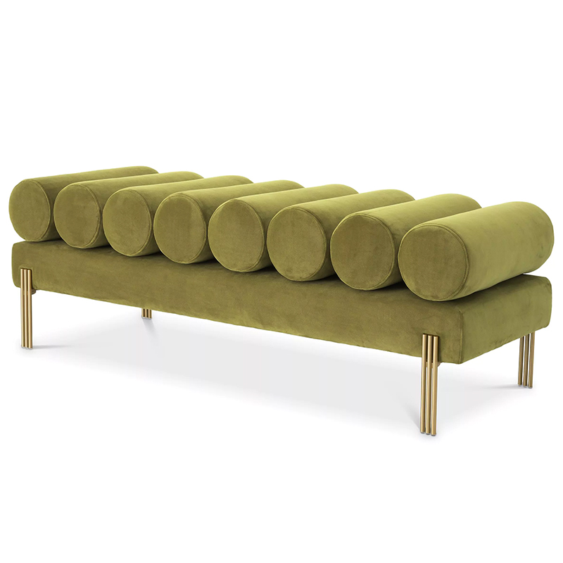 Банкетка Eichholtz Bench Oxley Green Зеленый Латунь Банкетка Eichholtz Bench Oxley Green Зеленый Латунь в Рязани | Loft Concept