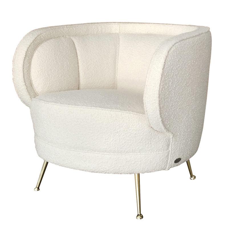 Кресло Boucle Teana Armchair Белый Кресло Boucle Teana Armchair Белый в Рязани | Loft Concept
