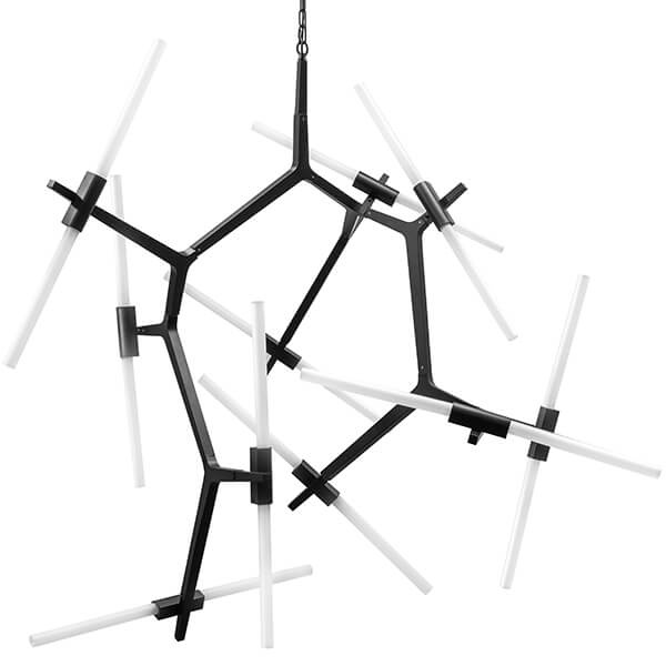 Люстра Агнес Chandelier Black 20 Белый Черный Люстра Агнес Chandelier Black 20 Белый Черный в Рязани | Loft Concept