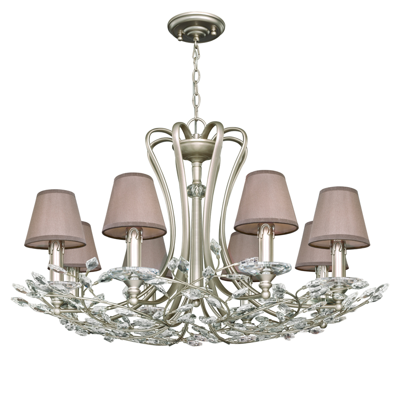 Люстра Loretta Chandelier grey Белое золото винтаж Прозрачный Серый Люстра Loretta Chandelier grey Белое золото винтаж Прозрачный Серый в Рязани | Loft Concept